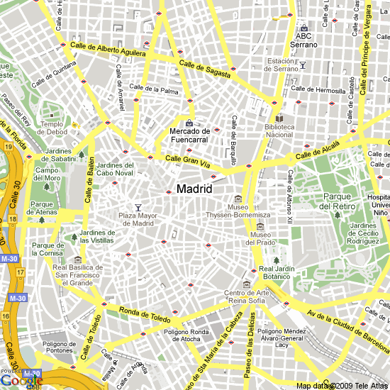 Madrid City Map